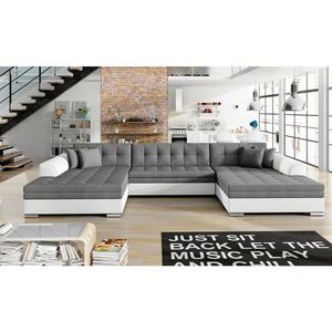 MID.YOU SEDACIA SÚPRAVA, textil, sivá, biela vyobraziť