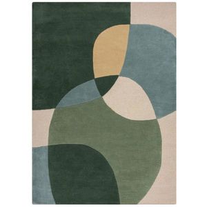 Flair Rugs VLNENÝ KOBEREC, 120/170 cm modrá, zelená vyobraziť