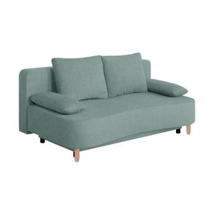 P & B ROZKLADACIA POHOVKA, textil, kompozitné drevo, modrosivá vyobraziť