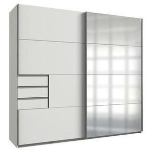 P & B BIELA SKRIŇA SO ZRKADLOM, číra, biela, hliníková, 225/210/64 cm vyobraziť