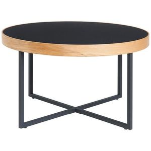 KONFERENČNÝ STOLÍK, prírodná farba, čierna, drevo, kov, kompozitné drevo, 80/46, 5 cm vyobraziť