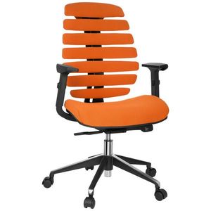 MID.YOU OTOČNÁ STOLIČKA, plochá tkanina, oranžová, čierna vyobraziť