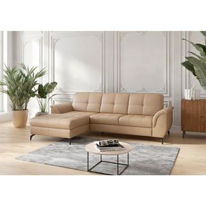 Sit & More ROHOVÁ SEDAČKA, koža, textil, cappuccino vyobraziť
