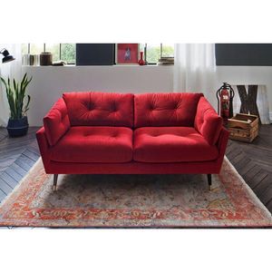 MID.YOU DVOJMIESTNA POHOVKA, textil, tmavočervená vyobraziť