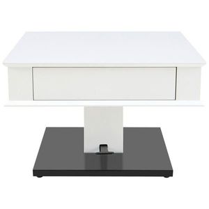 Carryhome KONFERENČNÝ STOLÍK, čierna, biela, kov, kompozitné drevo, 70/70/46, 5-66 cm vyobraziť