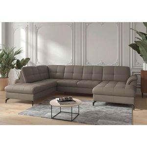 Sit & More SEDACIA SÚPRAVA, koža, textil, sivá vyobraziť