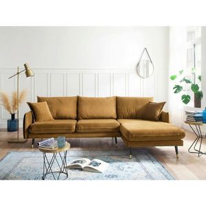 MID.YOU ROHOVÁ SEDAČKA, textil, horčicovožltá vyobraziť