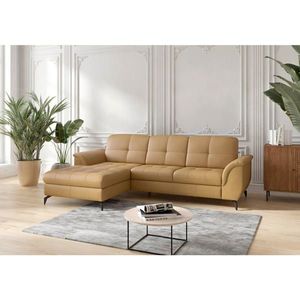 Sit & More ROHOVÁ SEDAČKA, textil, koža, kari žltá vyobraziť