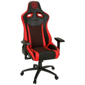 MID.YOU HERNÁ STOLIČKA, vzhľad kože, plochá tkanina, červená, čierna vyobraziť