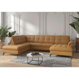 Sit & More SEDACIA SÚPRAVA, textil, koža, kari žltá vyobraziť