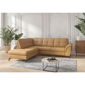 Sit & More ROHOVÁ SEDAČKA, textil, koža, kari žltá vyobraziť