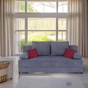 P & B ROZKLADACIA POHOVKA, textil, kompozitné drevo, antracitová vyobraziť