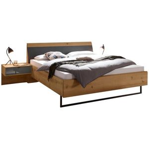 Dieter Knoll POSTEĽ S NOČNÝMI STOLÍKMI, 180/200 cm, dub bianco, lávovosivá vyobraziť
