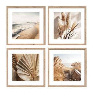 Tlačené obrazy v súprave 4 ks s rámom 30x30 cm Boho Dreams – Styler vyobraziť