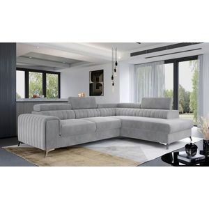 MID.YOU ROHOVÁ SEDAČKA, textil, svetlosivá vyobraziť