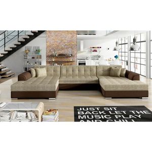 MID.YOU SEDACIA SÚPRAVA, textil, svetlohnedá, červenohnedá vyobraziť