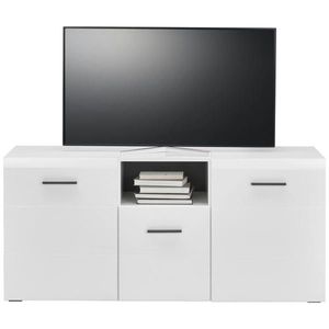 Hom`in SKRINKA POD TV, antracitová, biela, 140/64/42 cm vyobraziť