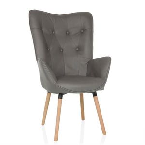 MID.YOU KRESLO UŠIAK, textil, sivá vyobraziť