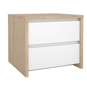 P & B NOČNÝ STOLÍK, farba duba, biela s vysokým leskom, 52/45/48 cm vyobraziť