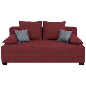P & B ROZKLADACIA POHOVKA, textil, kompozitné drevo, červená vyobraziť