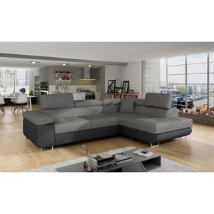 MID.YOU ROHOVÁ SEDAČKA, textil, sivá, čierna vyobraziť