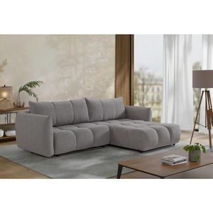 Livetastic ROZKLADACIA ROHOVÁ SEDAČKA, plast, textil, kompozitné drevo, sivá vyobraziť