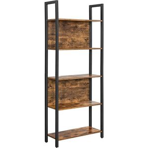 Boxxx REGÁL, hnedá, čierna, oceľ, 62/165/24 cm vyobraziť