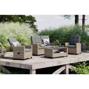 Ambia Garden SÚPRAVA ZÁHRADNÉHO NÁBYTKU 4-dielne, kov, plast, textil vyobraziť