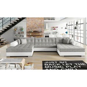 MID.YOU SEDACIA SÚPRAVA, textil, sivá, biela vyobraziť