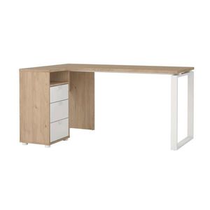 P & B ROHOVÝ PÍSACÍ STÔL, biela, farba duba, 150/99, 6/75, 6 cm vyobraziť