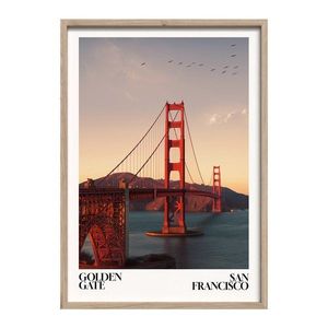 Tlačený obraz s rámom 50x70 cm Golden Gate – Styler vyobraziť