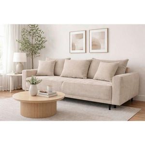 MID.YOU ROZKLADACIA POHOVKA, textil, béžová vyobraziť