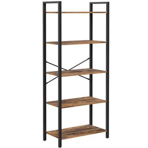 Boxxx REGÁL, hnedá, čierna, uhlíková oceľ, 66/153/30 cm vyobraziť