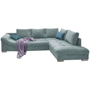 P & B ROHOVÁ SEDAČKA, textil, svetlomodrá vyobraziť