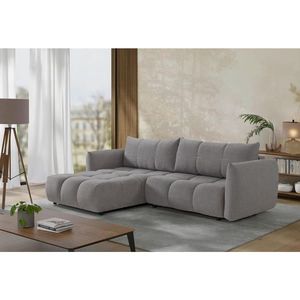 Livetastic ROZKLADACIA ROHOVÁ SEDAČKA, plast, textil, kompozitné drevo, sivá vyobraziť