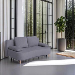 P & B ROZKLADACIA POHOVKA, textil, kompozitné drevo, mokka vyobraziť