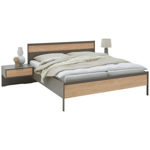 Dieter Knoll POSTEĽ S NOČNÝMI STOLÍKMI, 180/200 cm, farba duba, bridlicová vyobraziť
