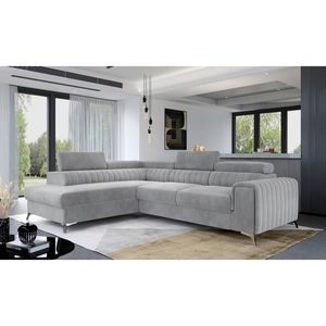 MID.YOU ROHOVÁ SEDAČKA, textil, svetlosivá vyobraziť