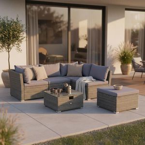 Gardenson TERASOVÁ SEDACIA SÚPRAVA 14-dielne, kov, plast, sklo, textil vyobraziť
