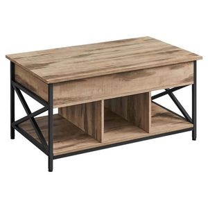 MID.YOU KONFERENČNÝ STOLÍK, čierna, farba duba, kov, kompozitné drevo, 100/48-62/60 cm vyobraziť