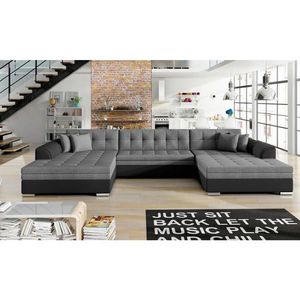 MID.YOU SEDACIA SÚPRAVA, textil, sivá, čierna vyobraziť