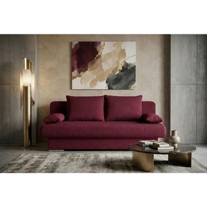 P & B ROZKLADACIA POHOVKA, textil, kompozitné drevo, červená vyobraziť