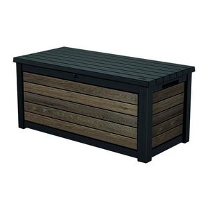 Čierny/v prírodnej farbe plastový záhradný úložný box Deco Walnut – Keter vyobraziť