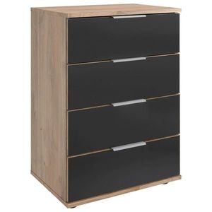 MID.YOU NOČNÝ STOLÍK, sivá, farba duba, hliníková, 52/74/38 cm vyobraziť