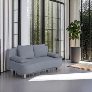 P & B ROZKLADACIA POHOVKA, textil, kompozitné drevo, tmavosivá vyobraziť