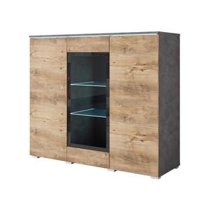 P & B VYSOKÁ KOMODA, antracitová, farba duba košíčkatého, 120/103, 3/39, 5 cm vyobraziť