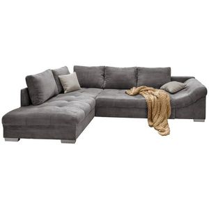 P & B ROHOVÁ SEDAČKA, textil, sivá vyobraziť