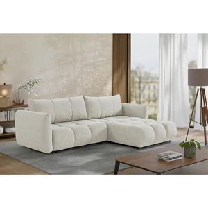 Livetastic ROZKLADACIA ROHOVÁ SEDAČKA, plast, textil, kompozitné drevo, béžová vyobraziť