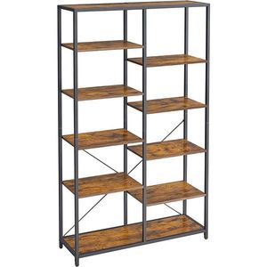 Boxxx REGÁL, hnedá, čierna, oceľ, 100/170/30 cm vyobraziť