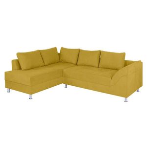 P & B ROHOVÁ SEDAČKA, textil, kompozitné drevo, žltá vyobraziť